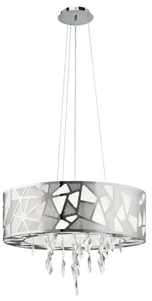 Elan by Kichler Lighting 83675 Angelique Collection Three Light Hanging Pendant Chandelier in Polished Chrome Finish