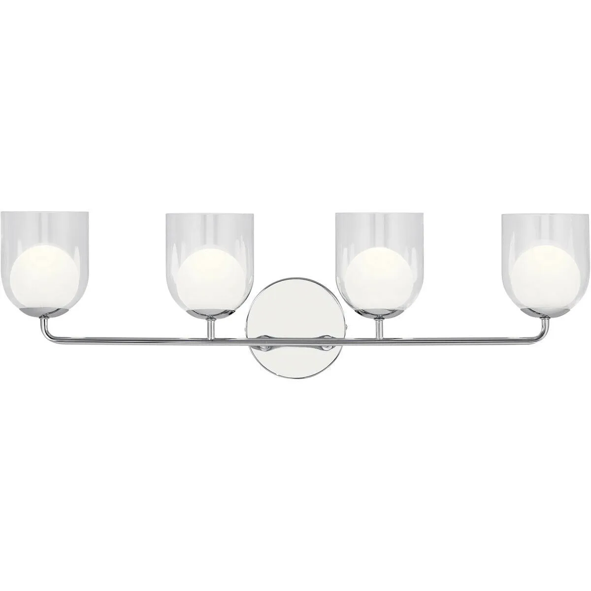 Elan by Kichler Lighting 84060 Beryl Collection Four Light LED Bath Vanity Wall Light in Polished Chrome Finish