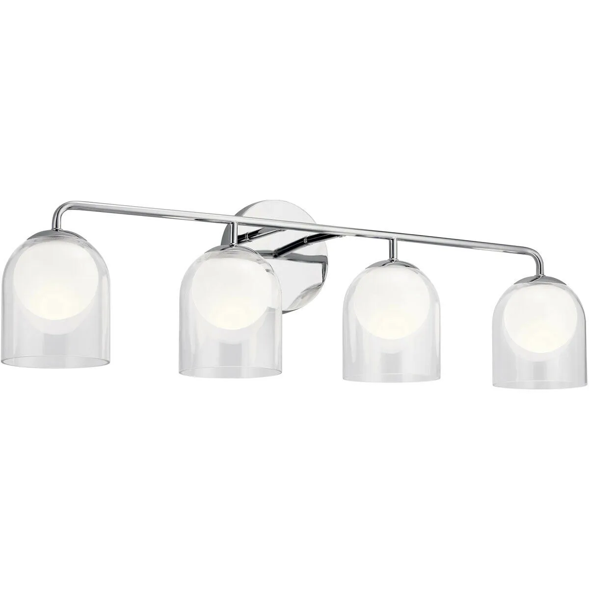 Elan by Kichler Lighting 84060 Beryl Collection Four Light LED Bath Vanity Wall Light in Polished Chrome Finish
