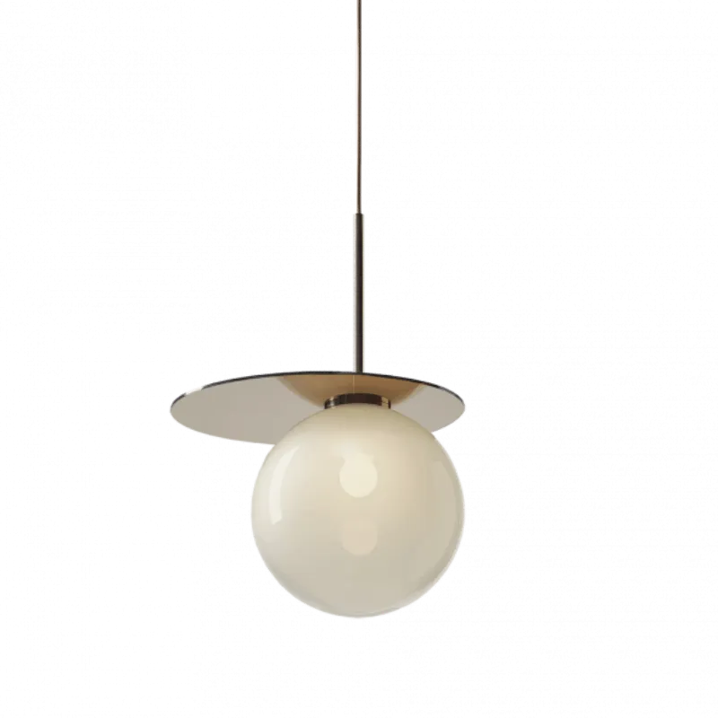 Elegant Plate and Crystal Ball Pendant Light | Umbra