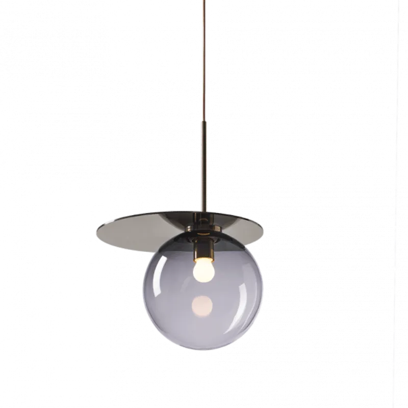 Elegant Plate and Crystal Ball Pendant Light | Umbra