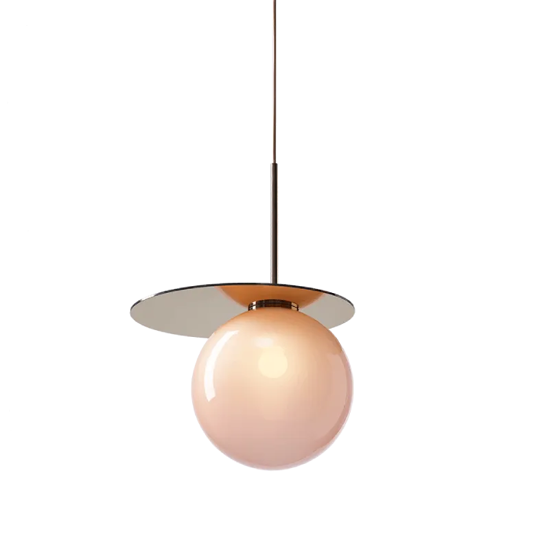 Elegant Plate and Crystal Ball Pendant Light | Umbra