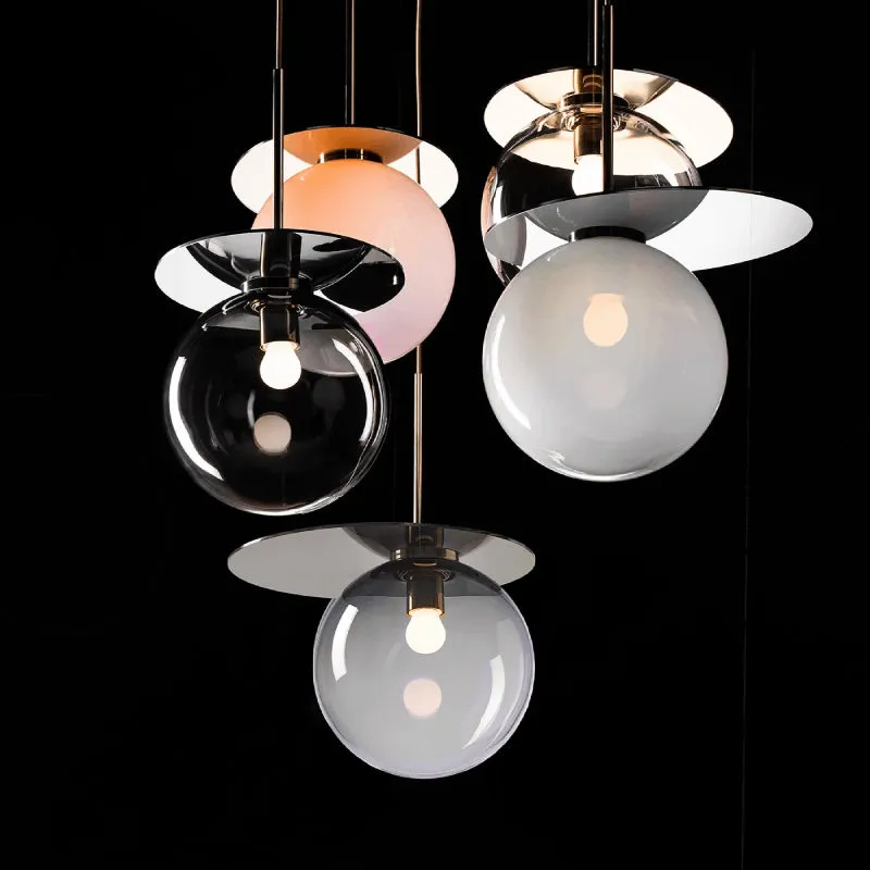 Elegant Plate and Crystal Ball Pendant Light | Umbra