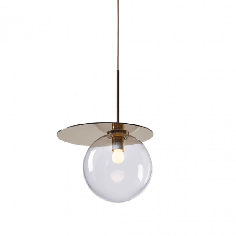Elegant Plate and Crystal Ball Pendant Light | Umbra