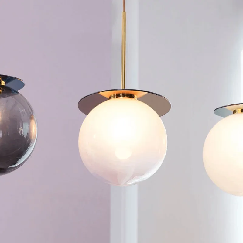 Elegant Plate and Crystal Ball Pendant Light | Umbra