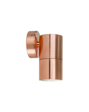 Fixed Down Pillar Wall Light | Copper | TRIColour