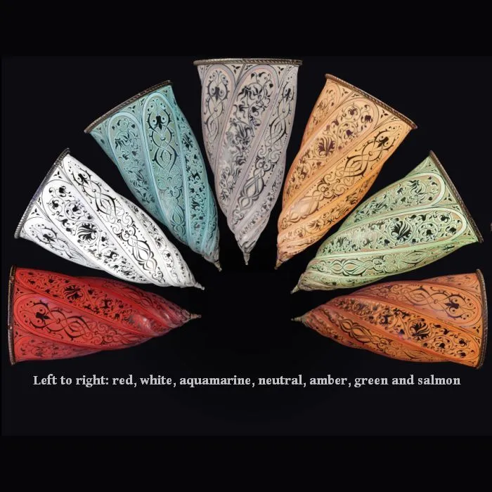 Fortuny Style Six Light Murano Glass Linear Wall Light