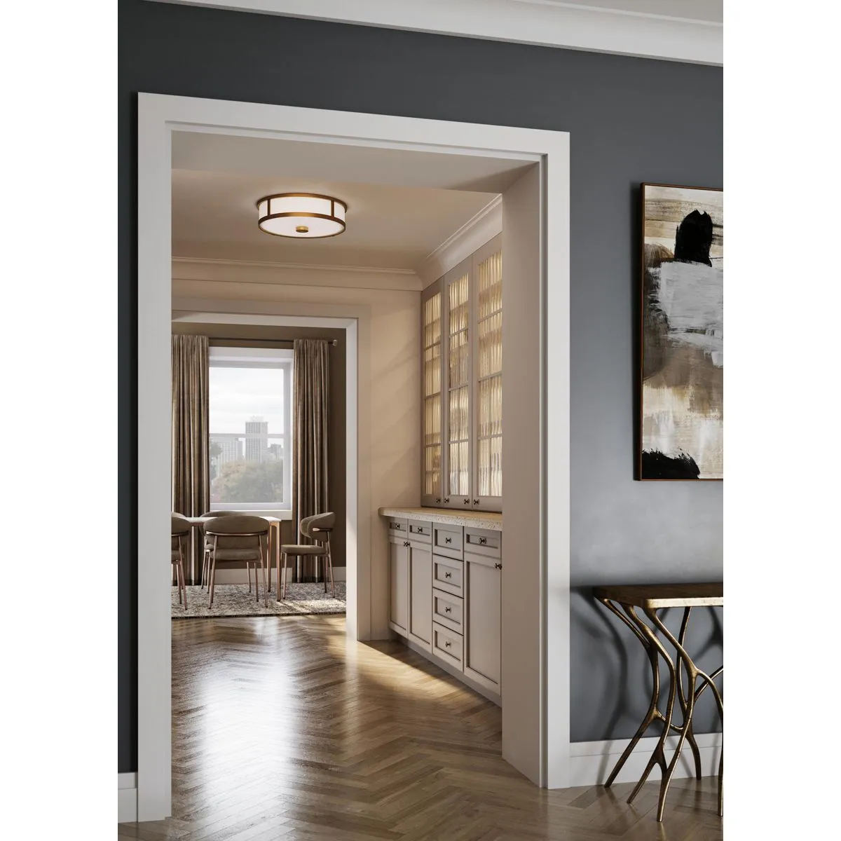 Gilliam Collection Three-Light Flush Mount
