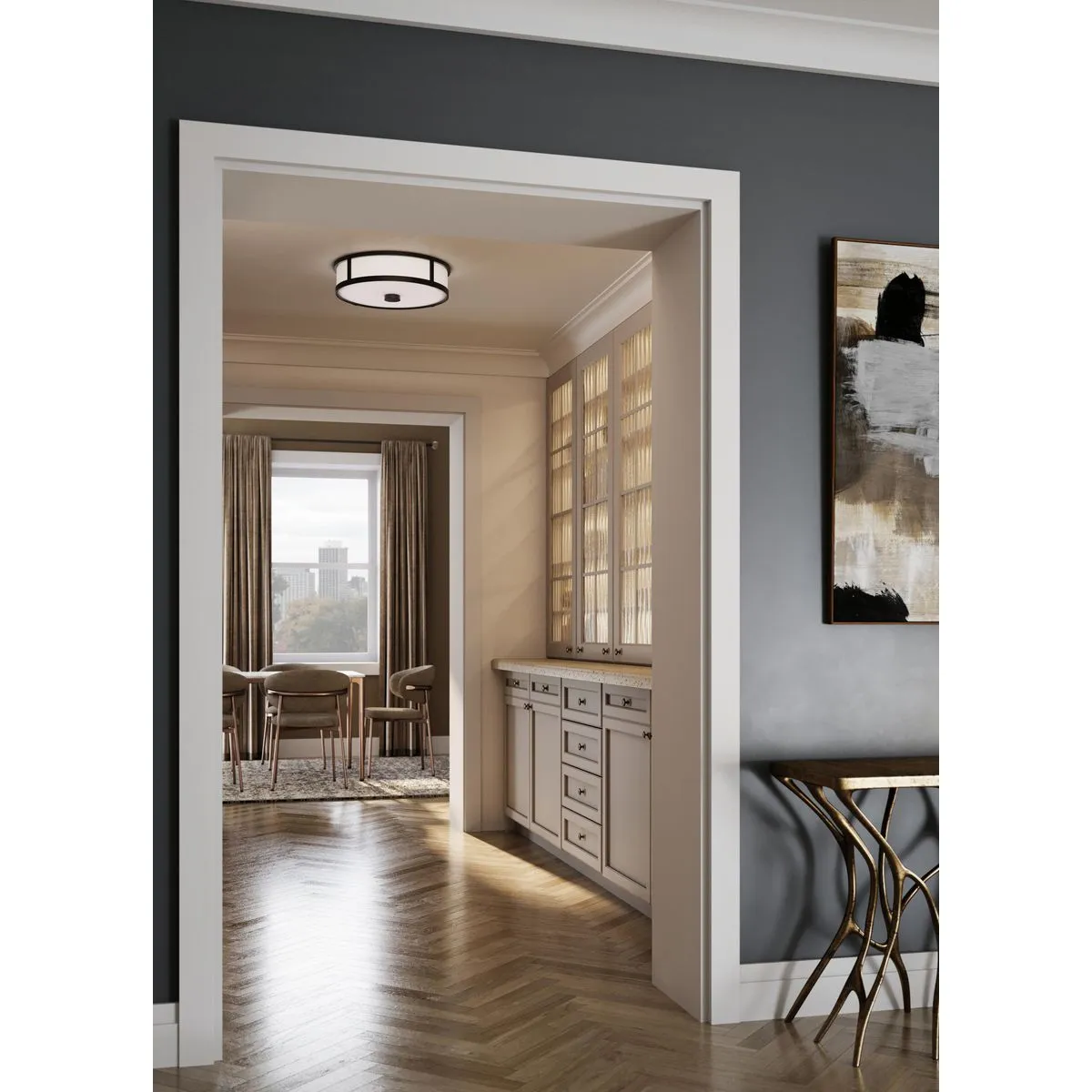 Gilliam Collection Three-Light Flush Mount
