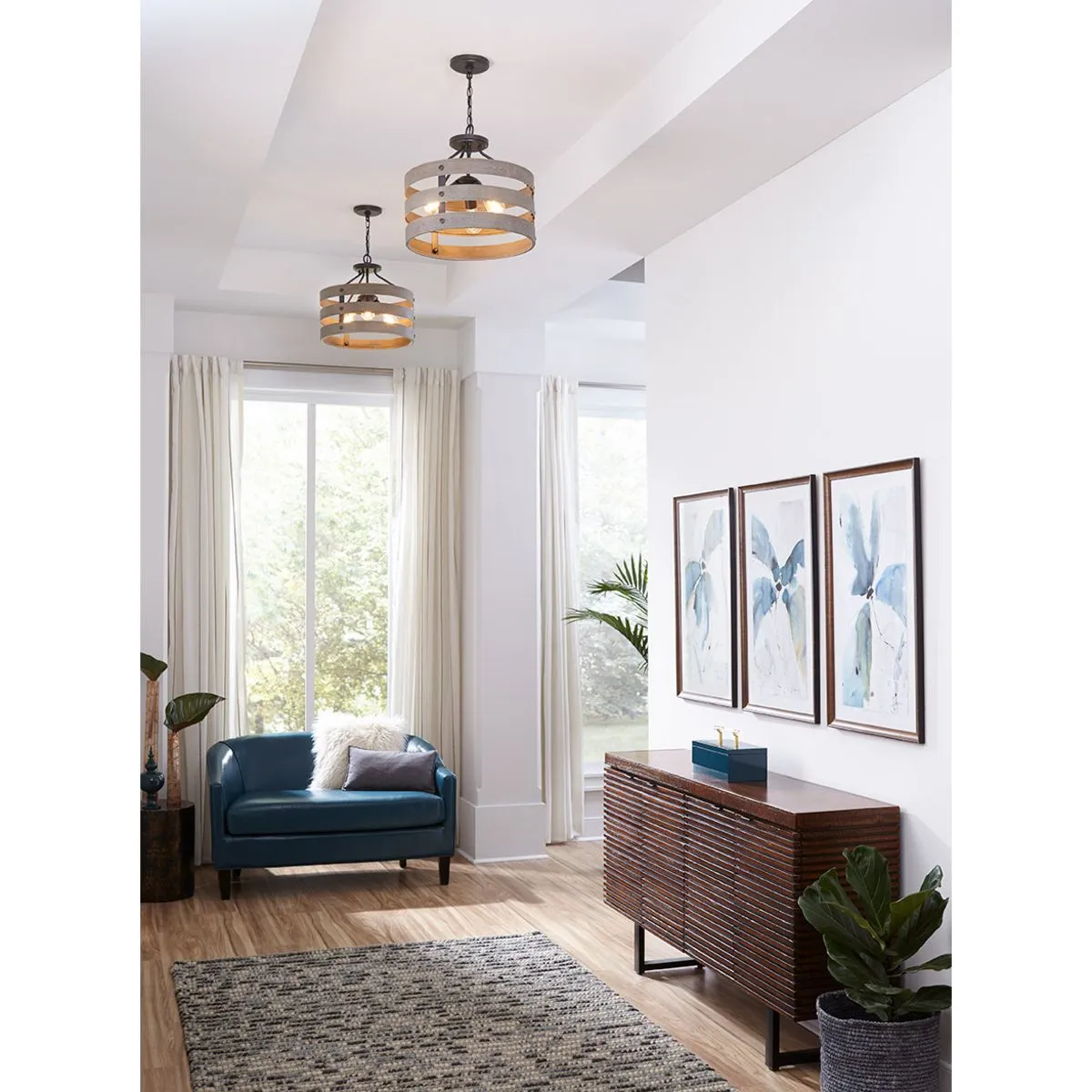 Gulliver Collection Three-Light 17" Semi-Flush Convertible
