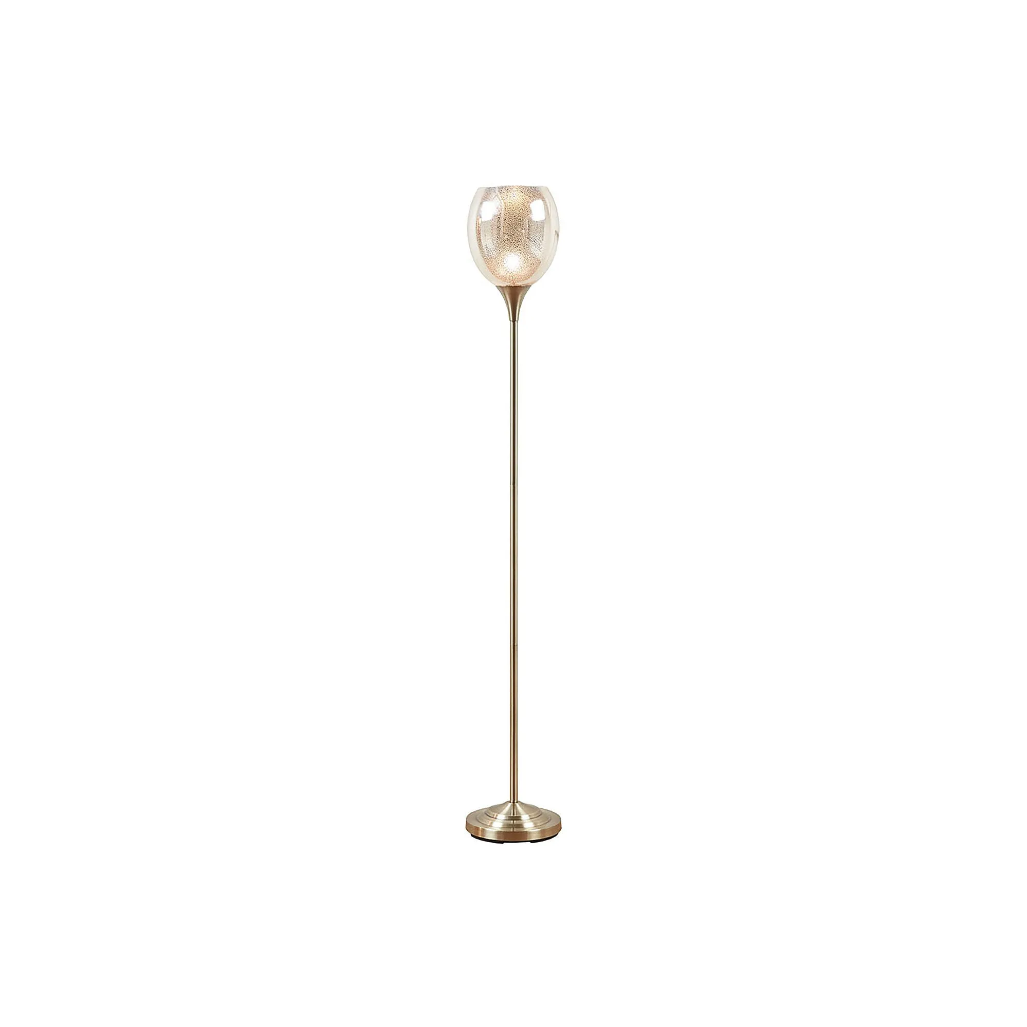 Hampton Hill Bellow Uplight Metal Floor Lamp - ANIQUE BRASS ONE SIZE