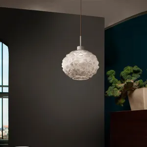 Handmade Contemporary Small Single Pendant Ceiling Lamp With Murano Glass
