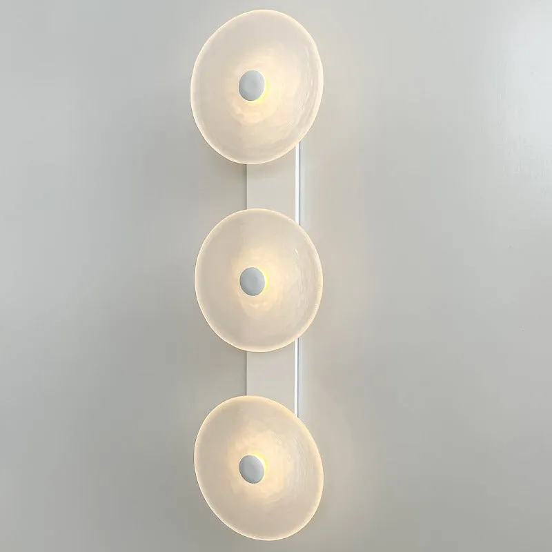 Handmade Coral Trio Glass Wall Light