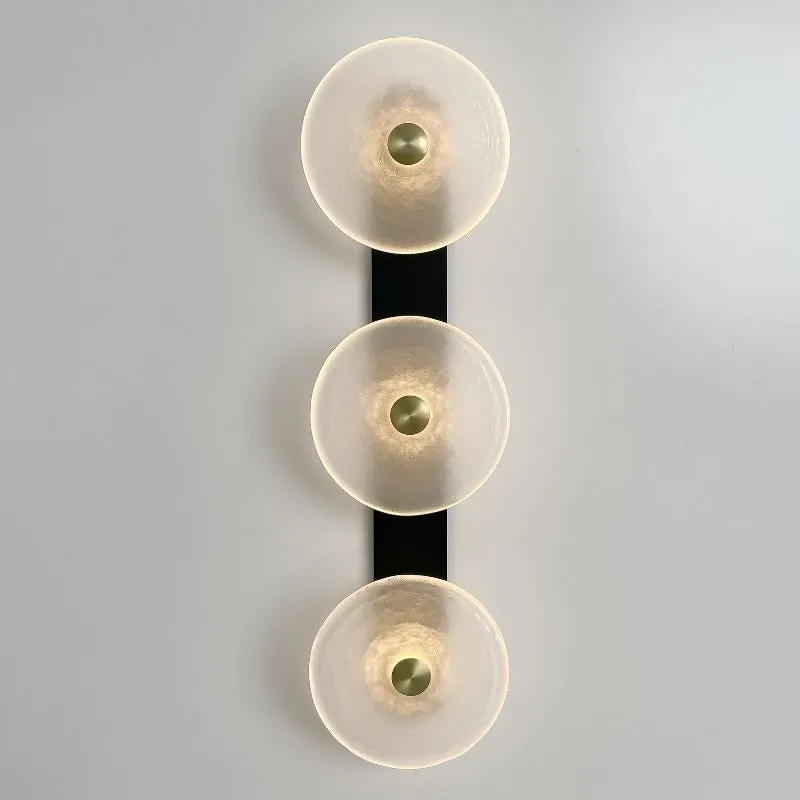 Handmade Coral Trio Glass Wall Light