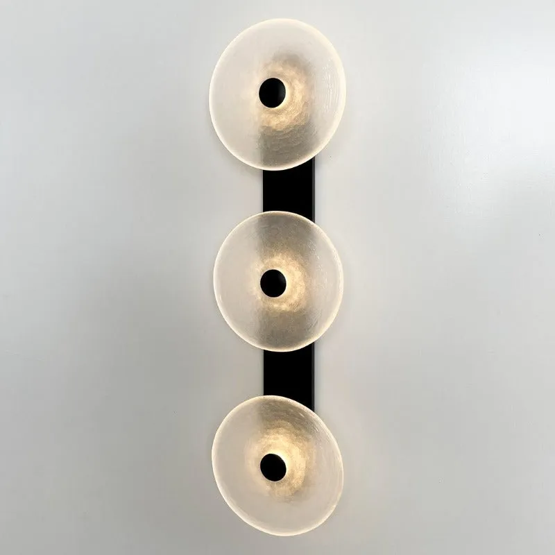 Handmade Coral Trio Glass Wall Light