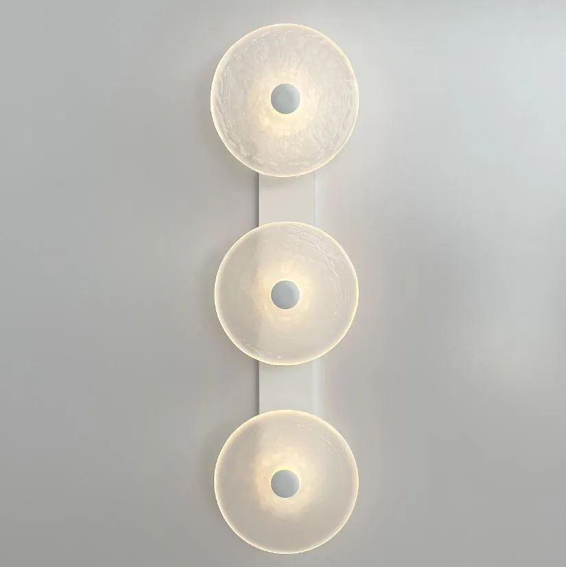Handmade Coral Trio Glass Wall Light