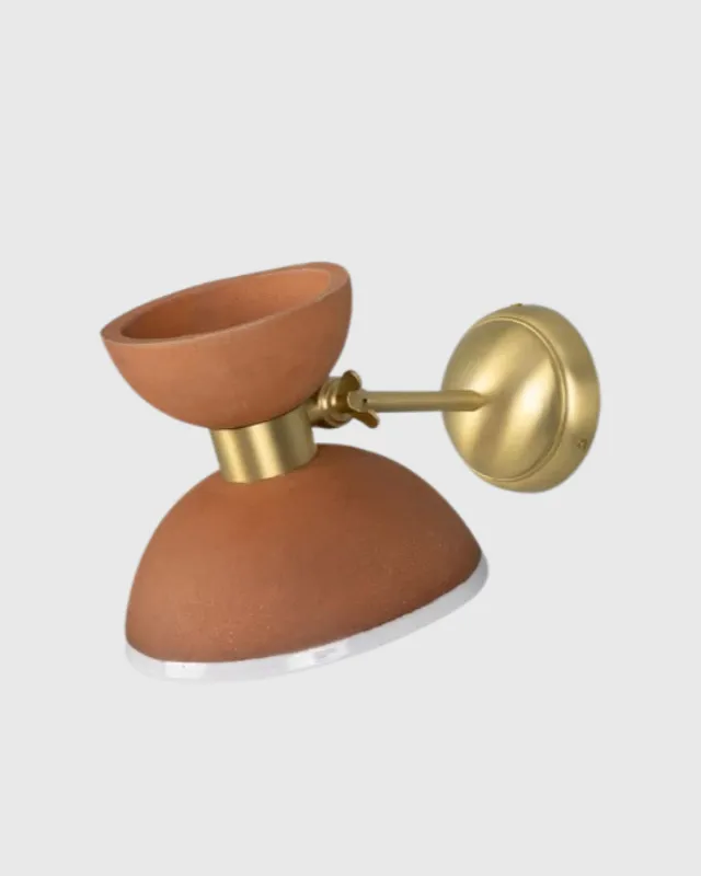 Handmade Terracotta Dome Wall Light