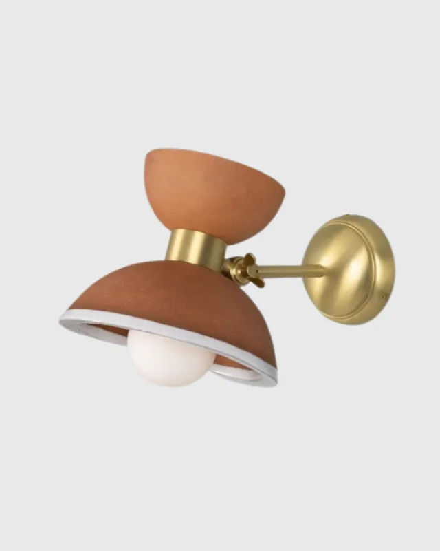 Handmade Terracotta Dome Wall Light