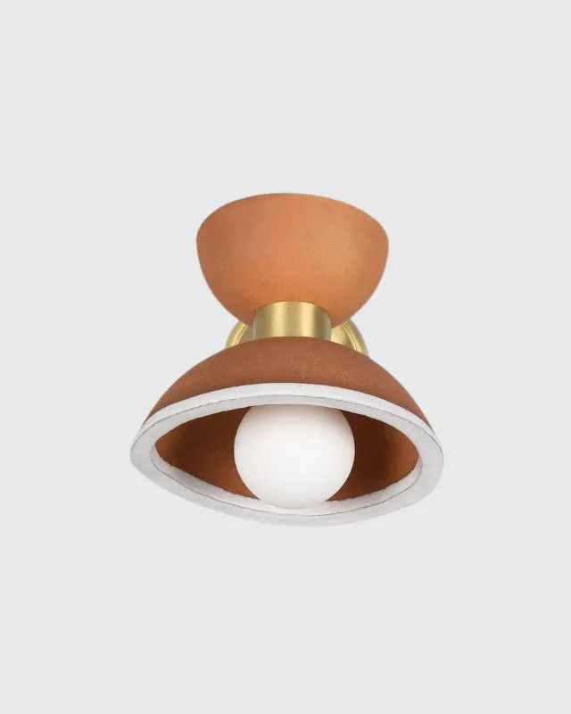 Handmade Terracotta Dome Wall Light