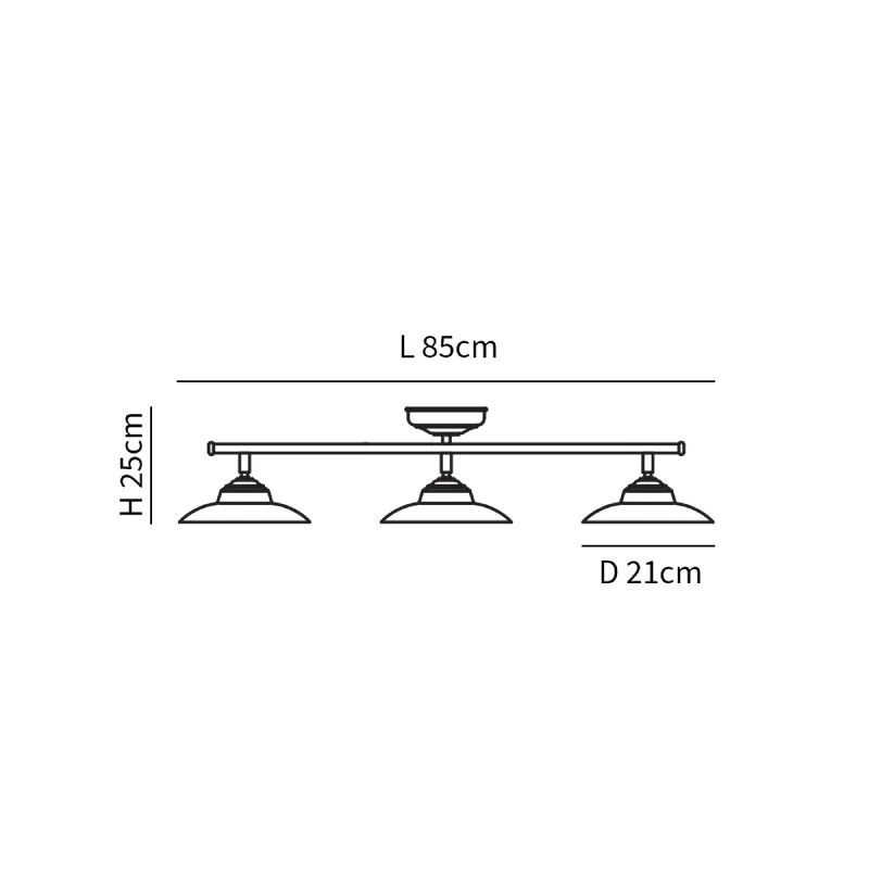 Handmade Vintage Linear Ceiling Light