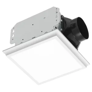 Homewerks 7141-110-G4 110 CFM 2 Sones Bathroom Ventilation Exhaust Fan with Dimmable LED Light