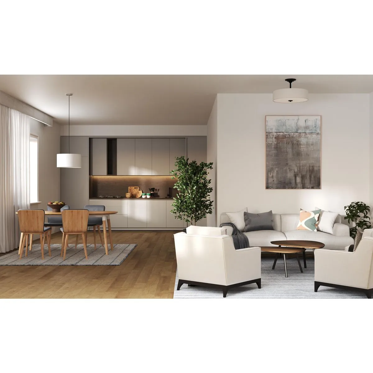 Inspire Collection Three-Light 18" Semi-Flush Mount P350167