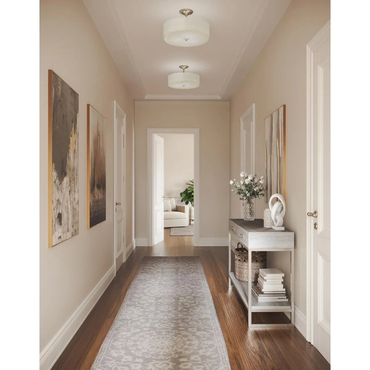 Inspire Collection Three-Light 18" Semi-Flush Mount P350168