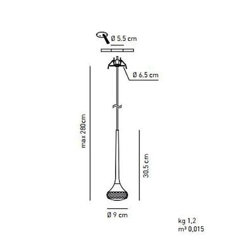 Italian Crystal Pendant Light | Assorted Colours