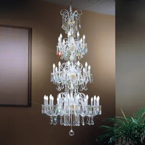 Italian Glass And Crystal Hallway Chandelier