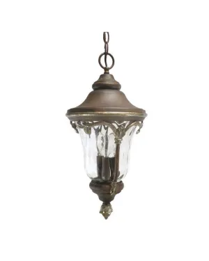 Kalco Lighting 9067 GG Three Light Outdoor Exterior Hanging Lantern in Golden Grain Finish