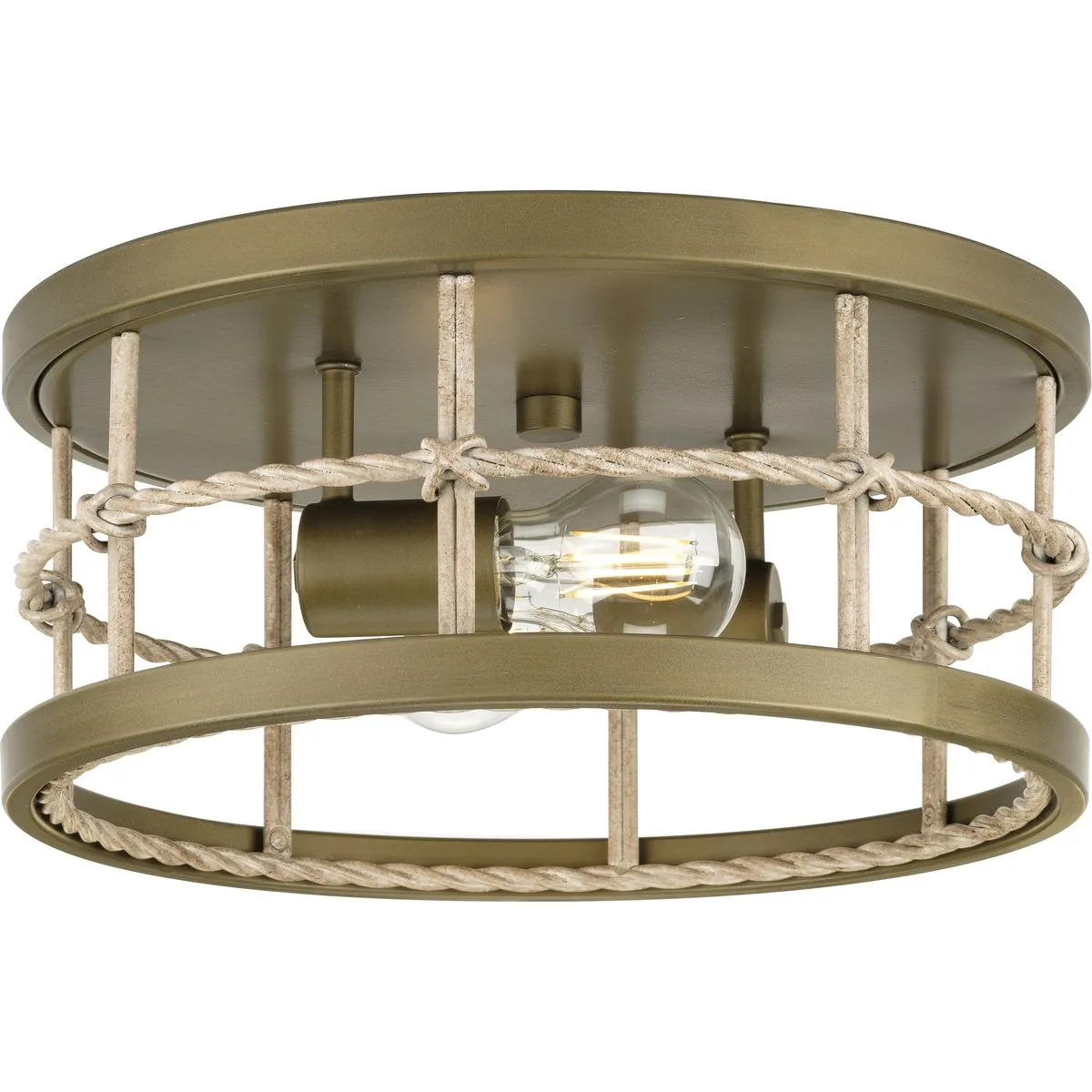 Lattimore Collection 13 in. Two-Light Flush Mount