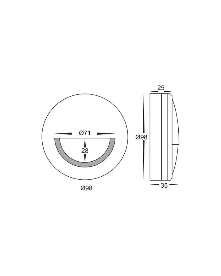 LED Surface Mounted Titanium Step Light