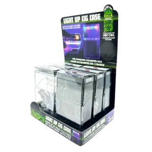 Light-Up Cigarette Case with USB Coil Lighter - 6 Pieces Per Retail Ready Display 25115