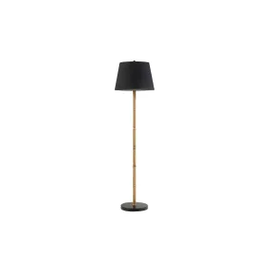 Martha Stewart 60"H Nassau Bamboo Iron Floor Lamp - BLACK NATURAL ONE SIZE