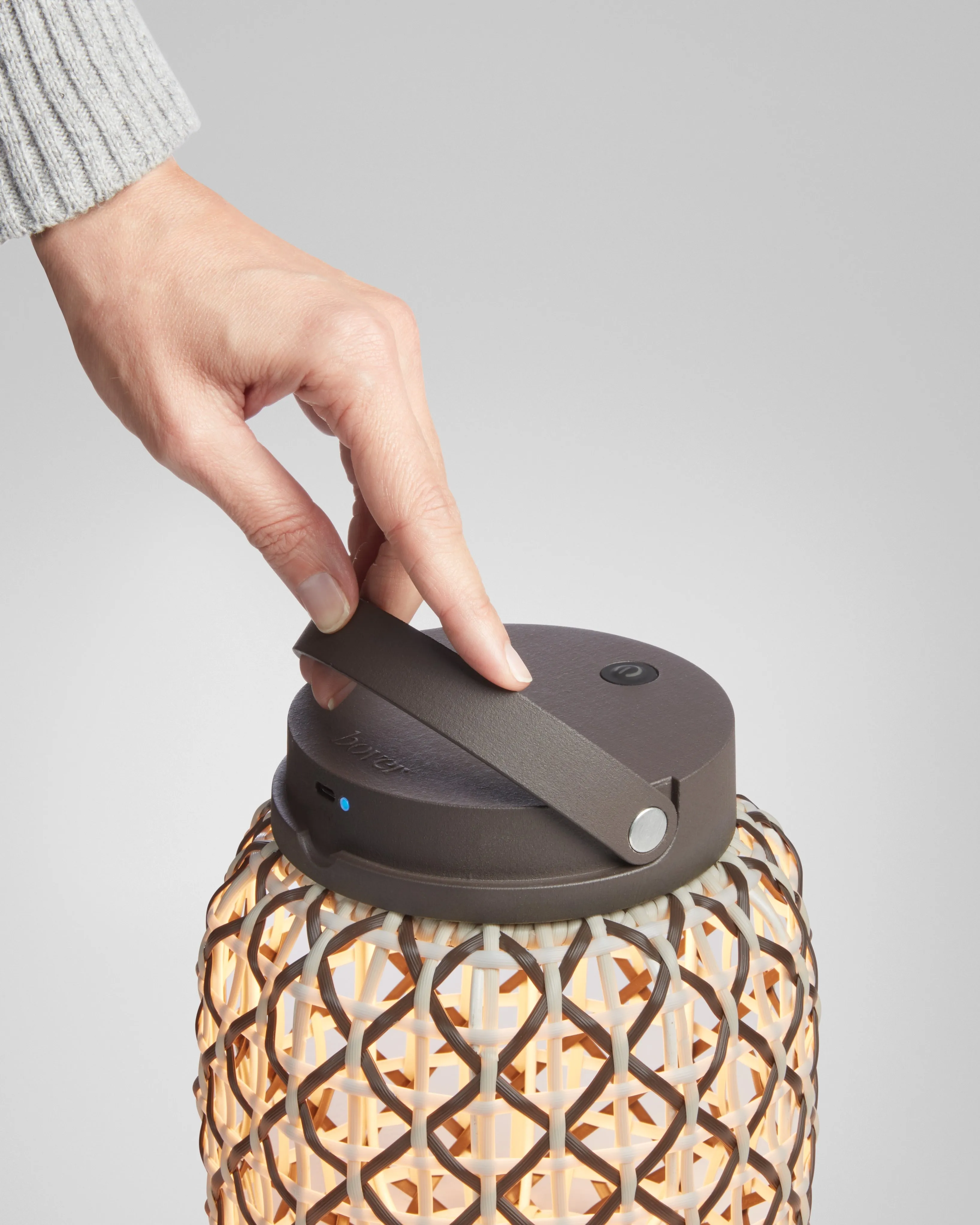 Mediterranean Woven Portable Table Lamp