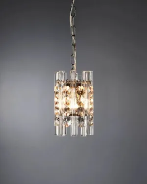 Mid-Century Modern Glass Rod Pendant Lamp