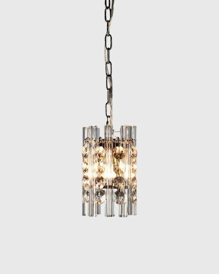 Mid-Century Modern Glass Rod Pendant Lamp