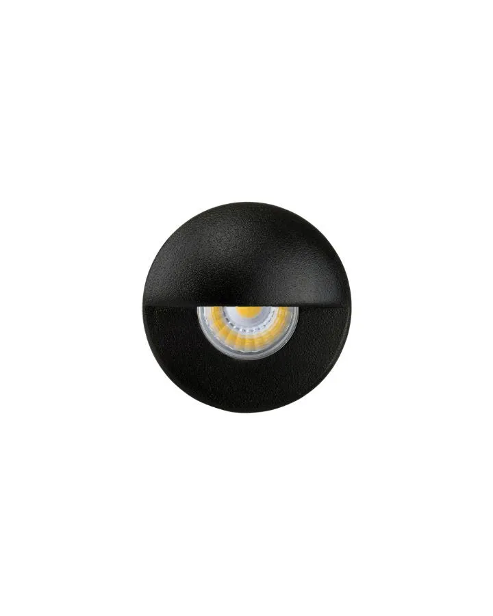 Mini Recessed Low Voltage Eyelid Step Light | Black | SALE