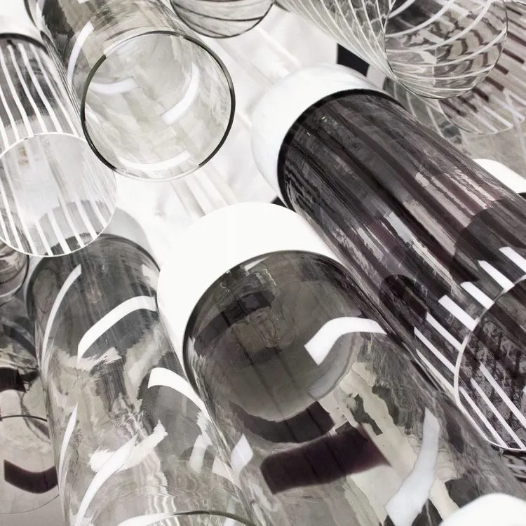 Modern Artistic Cylindrical Glass Chandelier