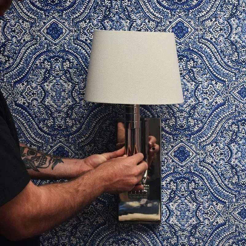 Modern Manhattan Style Wall Lamp | Chrome