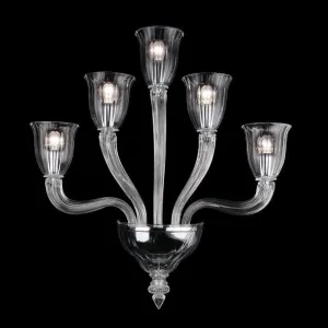 Monteverdi Art Deco Murano Wall Light By Carlo Scarpa For Venini