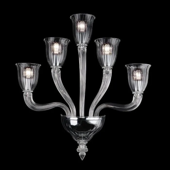 Monteverdi Art Deco Murano Wall Light By Carlo Scarpa For Venini