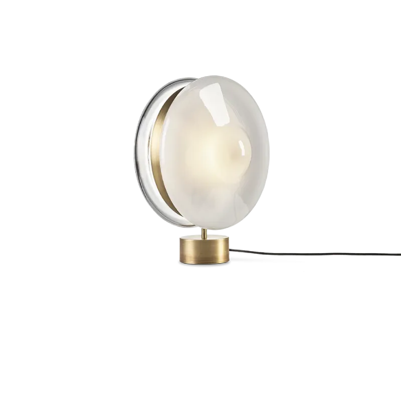 Mouth-Blown Double Glass Table Lamp | Lens