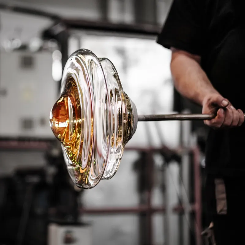 Mouth-Blown Double Glass Table Lamp | Lens