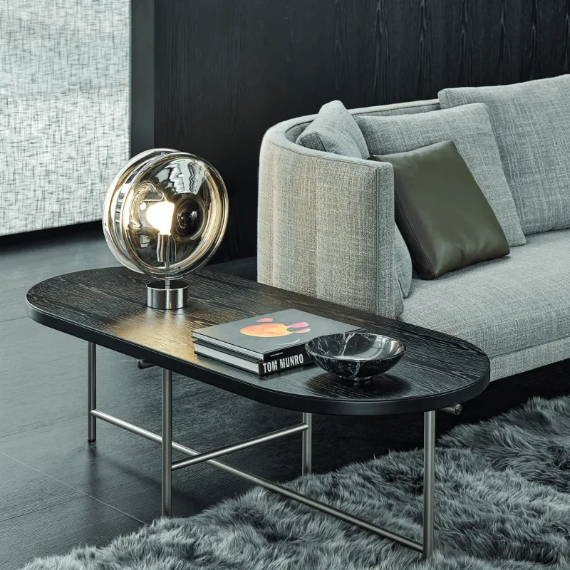 Mouth-Blown Double Glass Table Lamp | Lens