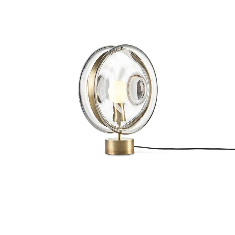 Mouth-Blown Double Glass Table Lamp | Lens