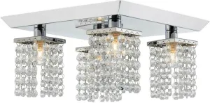 Noma 052-8001-6 Four Light Semi Flush Ceiling  Light in Chrome Finish with Crystal