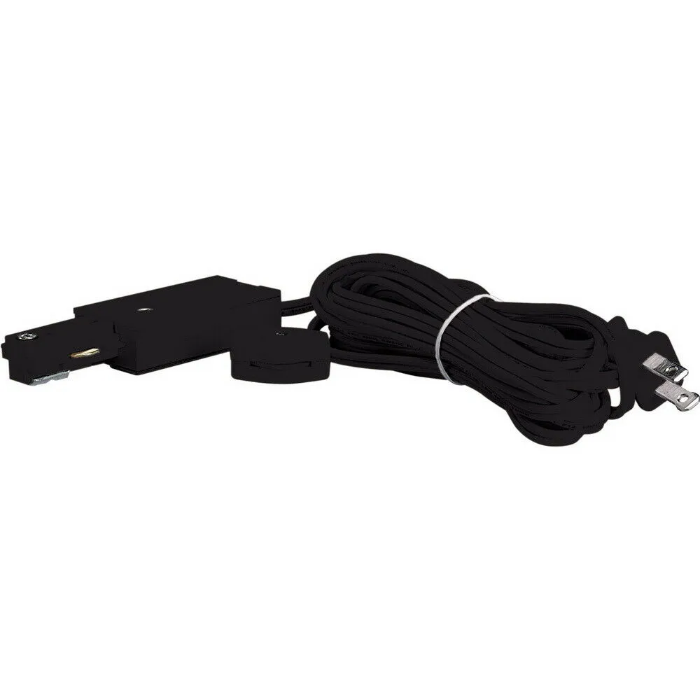 Nora NTE-810-BLK Four Light Pillar LED Track Kit with End Feed Cord and Plug in Black Finish