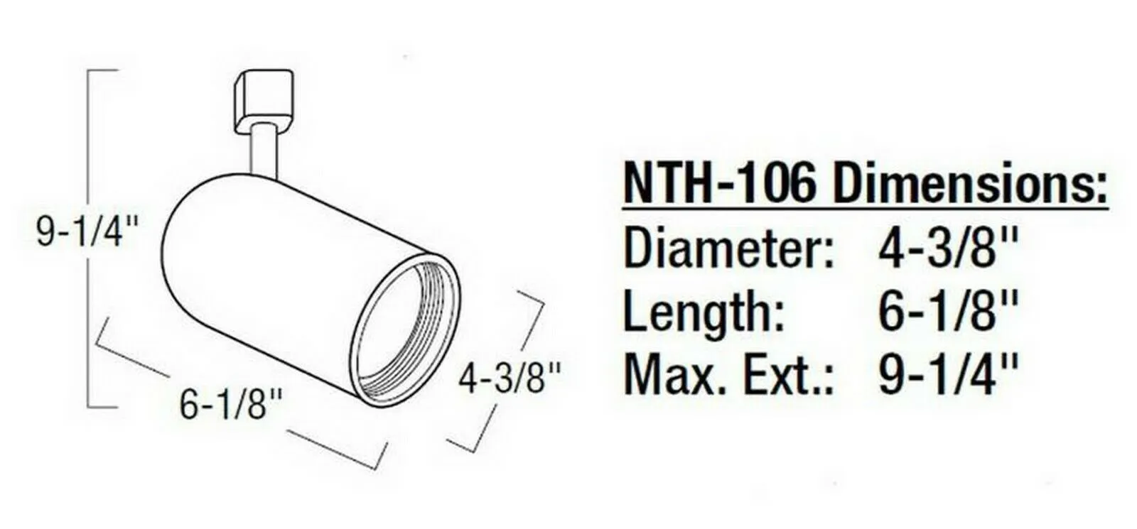 Nora NTH-106G24W Four Light GU24 Roundback Cylinder Track Kit with End Feed Cord and Plug in White Finish