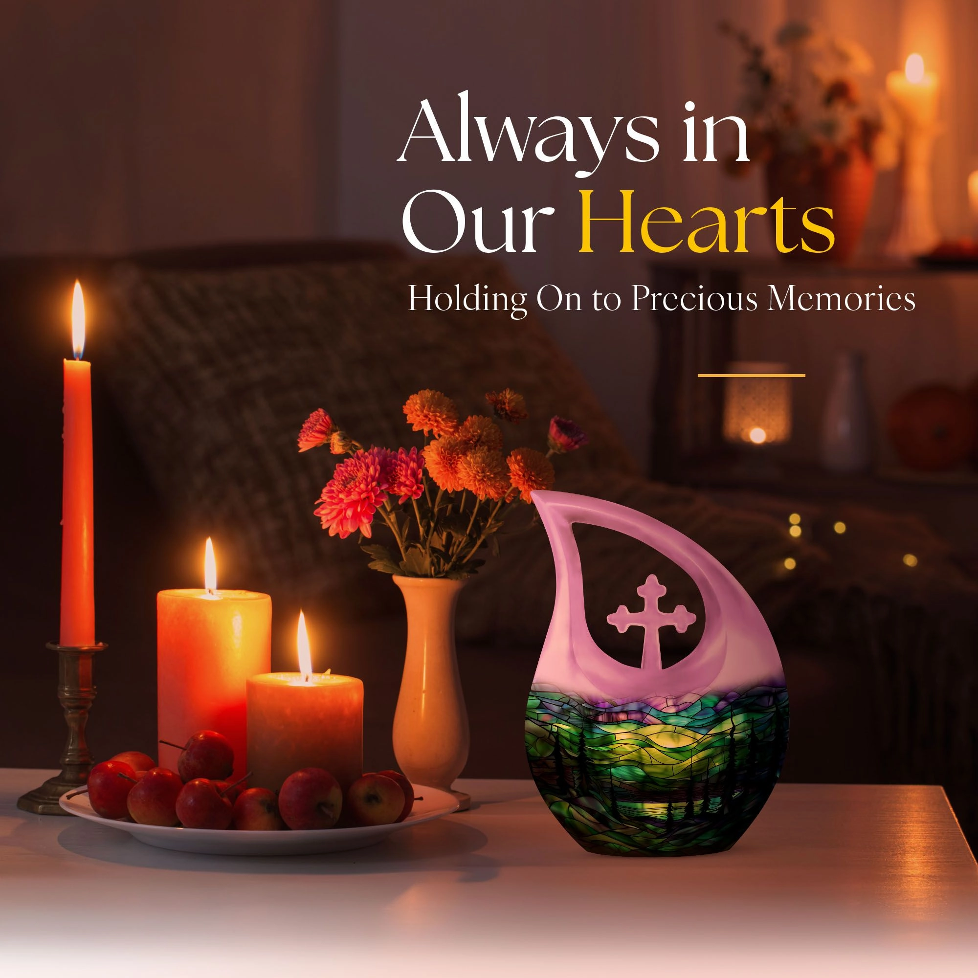 Northern Lights Cremation Urn For Human Ashes
